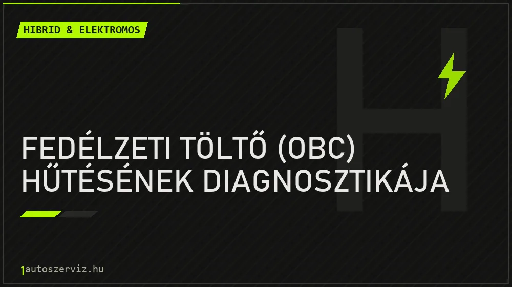Fedélzeti töltő (OBC) hűtésének diagnosztikája javítás - hibrid- és elektromosautó-szerviz