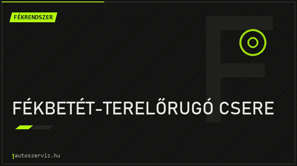 Fékbetét-terelőrugó csere javítás - fékjavítás