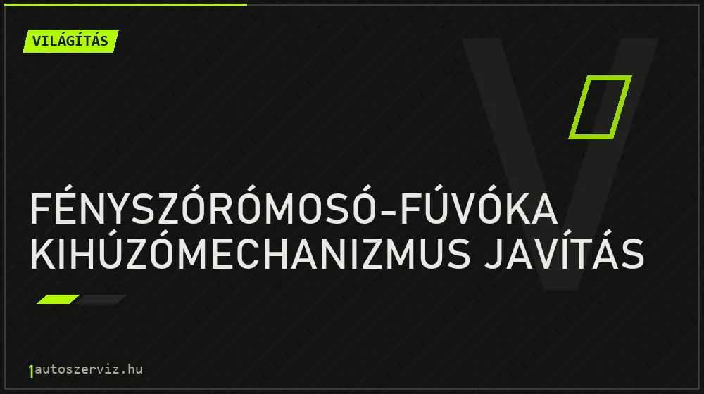 Fényszórómosó-fúvóka kihúzómechanizmus javítás javítás - világításjavítás