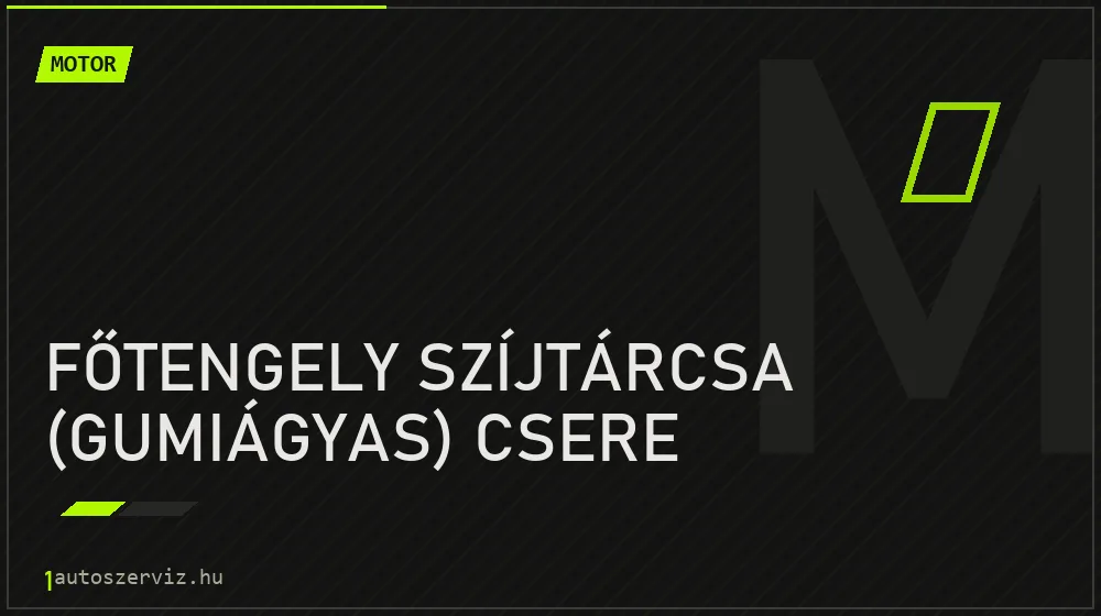 Főtengely szíjtárcsa (gumiágyas) csere - Motor Budapesten