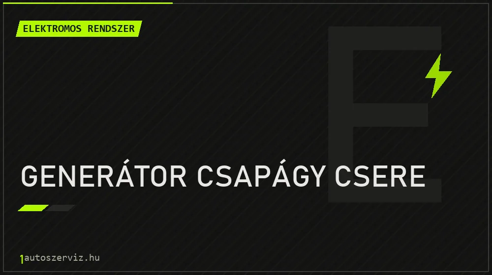 Generátor csapágy csere javítás - autóvillamossági javítás