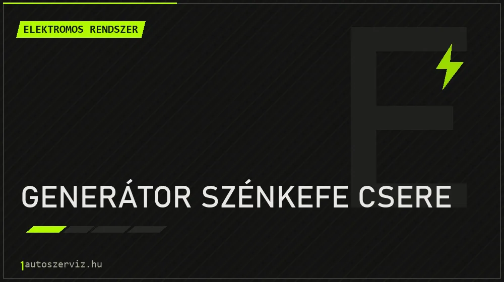 Generátor szénkefe csere javítás - autóvillamossági javítás