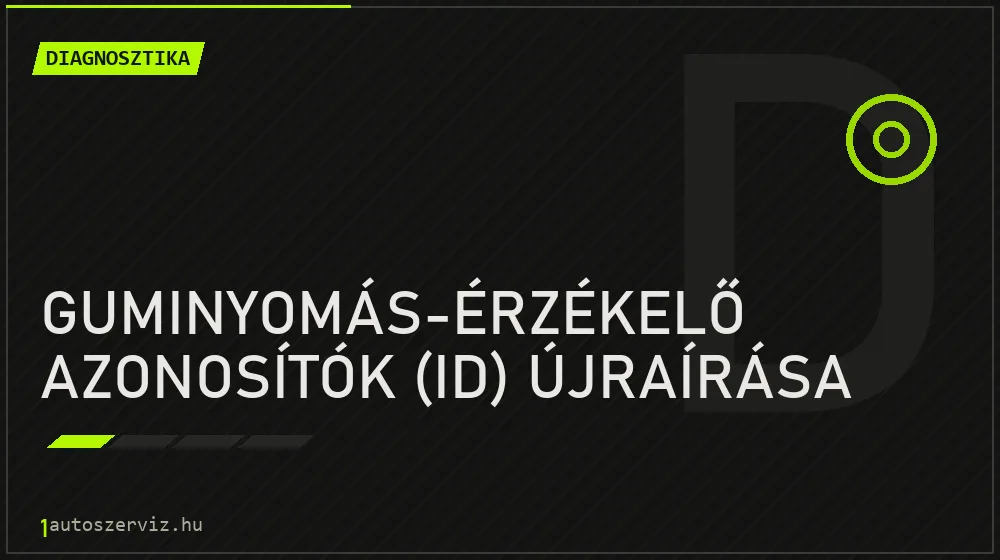 Guminyomás-érzékelő azonosítók (ID) újraírása javítás - autódiagnosztika