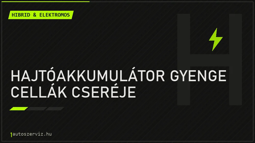 Hajtóakkumulátor gyenge cellák cseréje - Hibrid & elektromos Budapesten