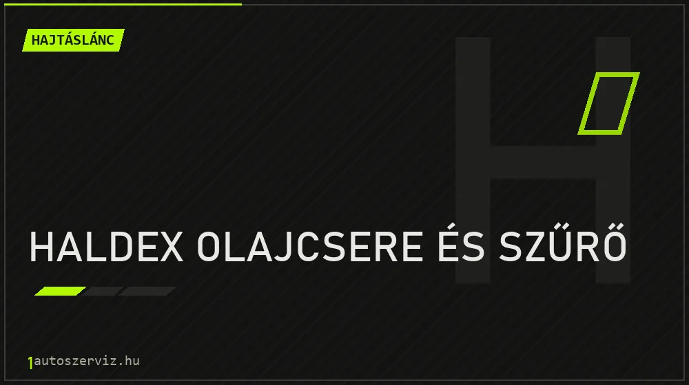 Haldex olajcsere és szűrő javítás - hajtáslánc-javítás