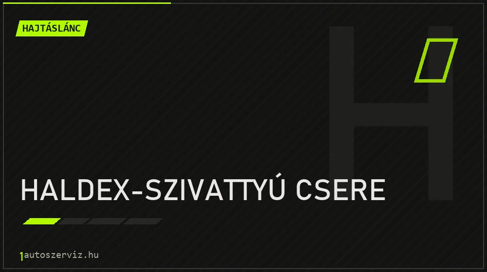 Haldex-szivattyú csere - Hajtáslánc Budapesten