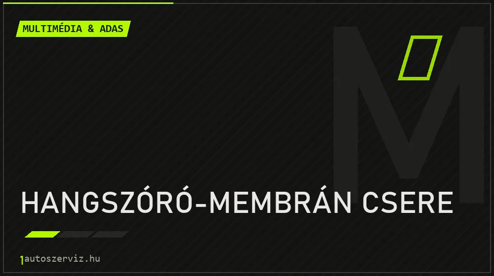 Hangszóró-membrán csere javítás - multimédia- és asszisztensrendszer-javítás
