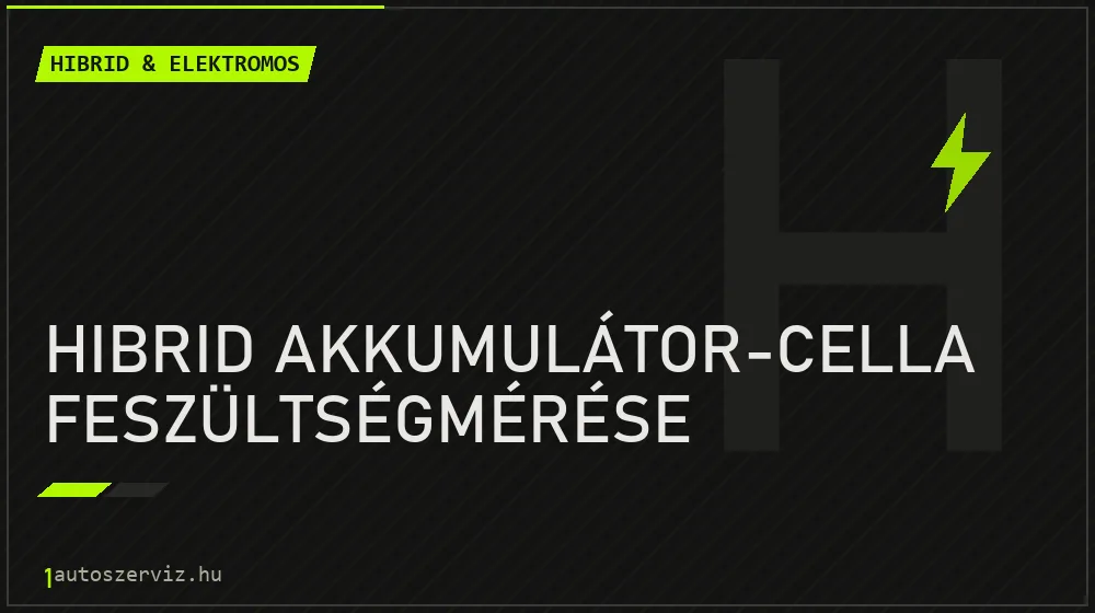 Hibrid akkumulátor-cella feszültségmérése javítás - hibrid- és elektromosautó-szerviz