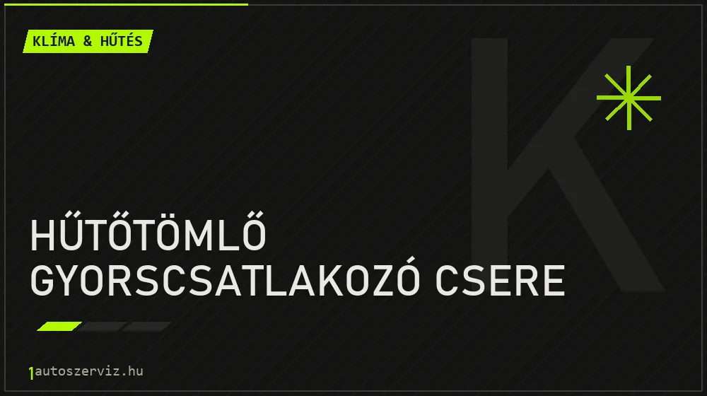 Hűtőtömlő gyorscsatlakozó csere - Klíma & hűtés Budapesten