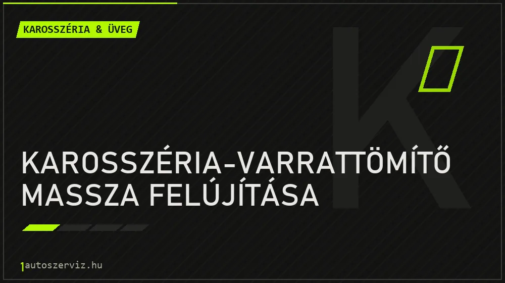Karosszéria-varrattömítő massza felújítása - Karosszéria & üveg Budapesten