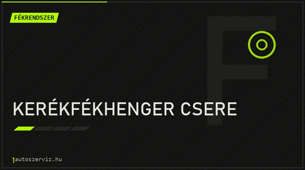 Kerékfékhenger csere javítás - fékjavítás