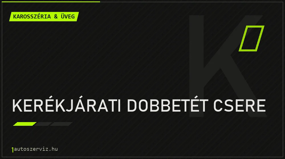 Kerékjárati dobbetét csere javítás - karosszéria- és üvegjavítás