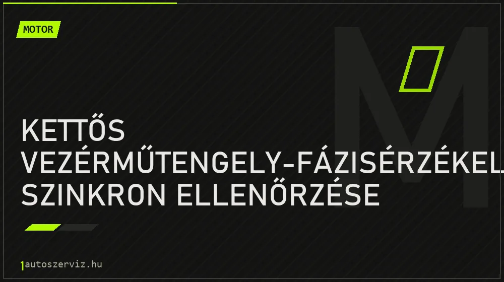 Kettős vezérműtengely-fázisérzékelő szinkron ellenőrzése - Motor Budapesten