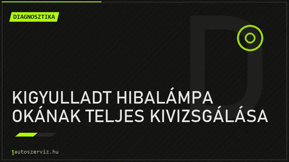 Kigyulladt hibalámpa okának teljes kivizsgálása - Diagnosztika Budapesten