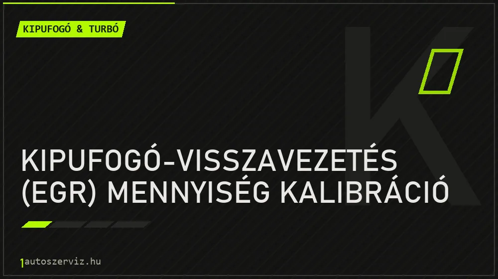 Kipufogó-visszavezetés (EGR) mennyiség kalibráció - Kipufogó & turbó Budapesten