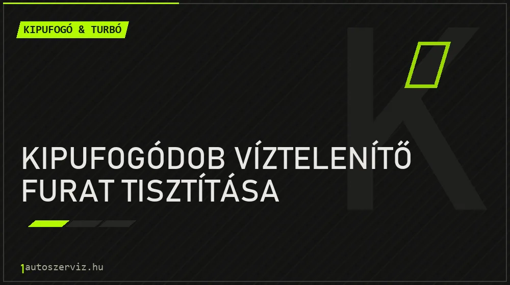 Kipufogódob víztelenítő furat tisztítása javítás - kipufogó- és turbójavítás