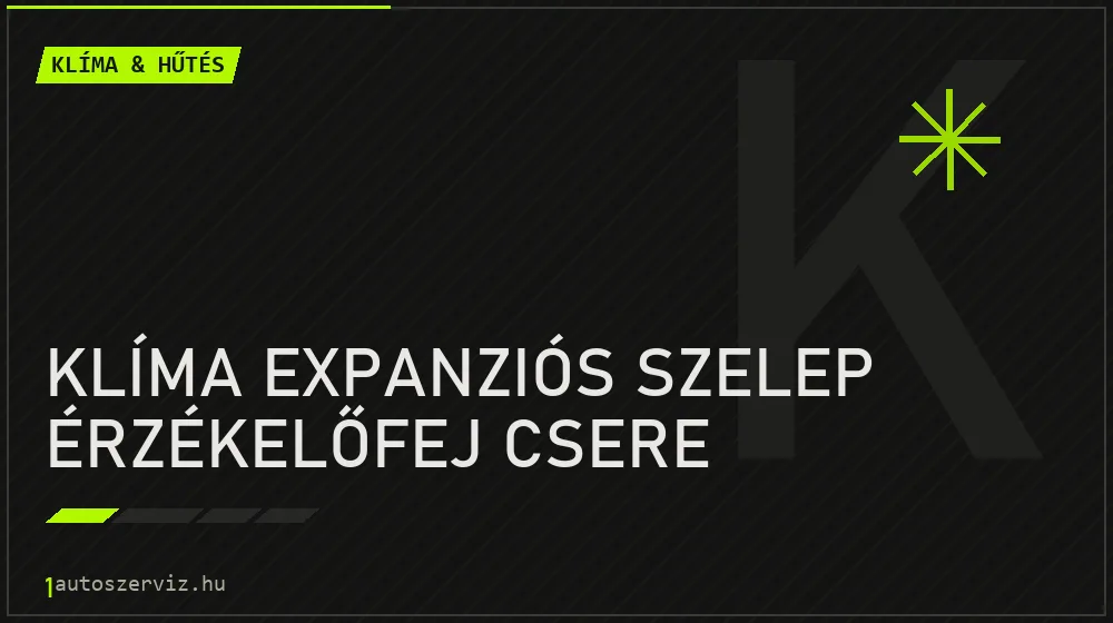 Klíma expanziós szelep érzékelőfej csere - Klíma & hűtés Budapesten
