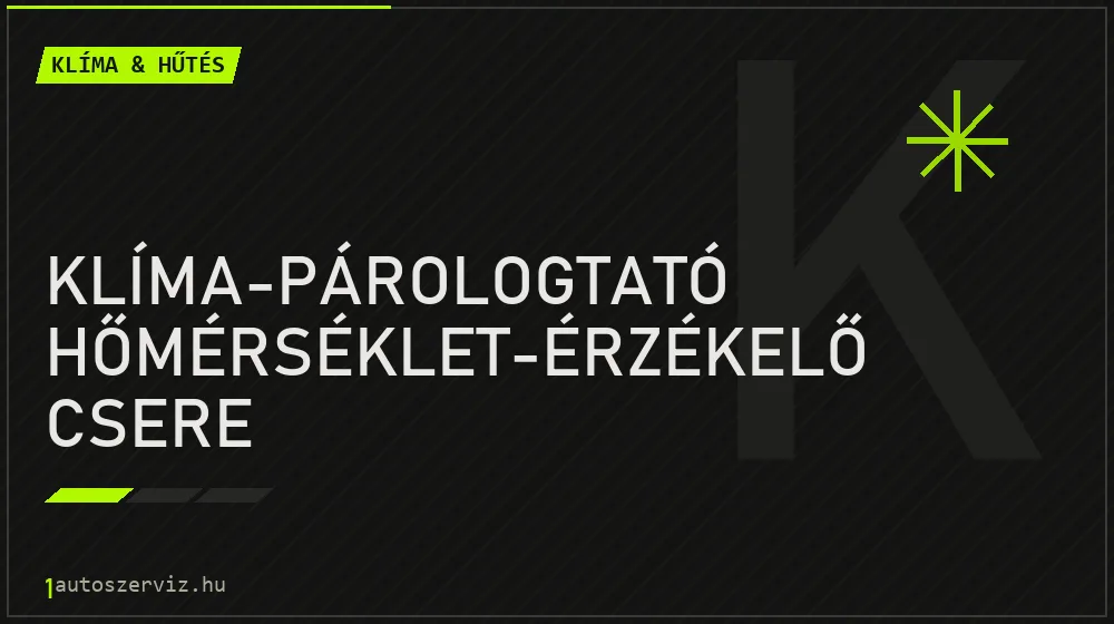 Klíma-párologtató hőmérséklet-érzékelő csere javítás - autóklíma-szerviz