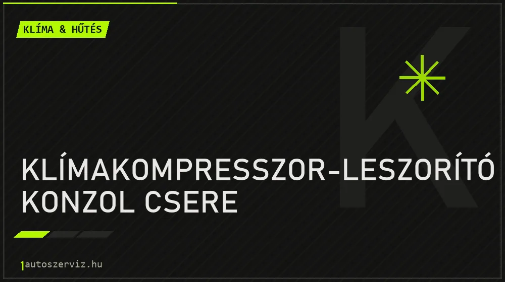Klímakompresszor-leszorító konzol csere javítás - autóklíma-szerviz