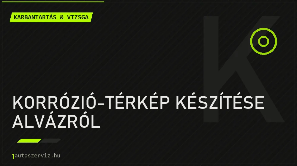 Korrózió-térkép készítése alvázról - Karbantartás & vizsga Budapesten