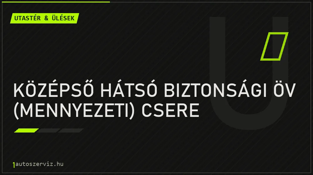 Középső hátsó biztonsági öv (mennyezeti) csere - Utastér & ülések Budapesten
