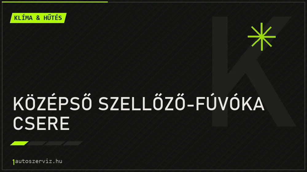 Középső szellőző-fúvóka csere javítás - autóklíma-szerviz