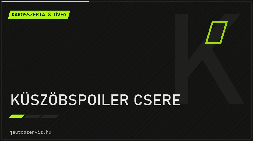 Küszöbspoiler csere javítás - karosszéria- és üvegjavítás