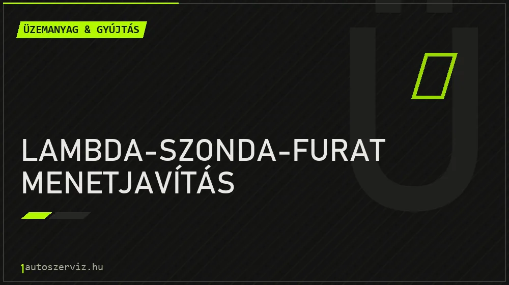 Lambda-szonda-furat menetjavítás javítás - üzemanyagrendszer-javítás