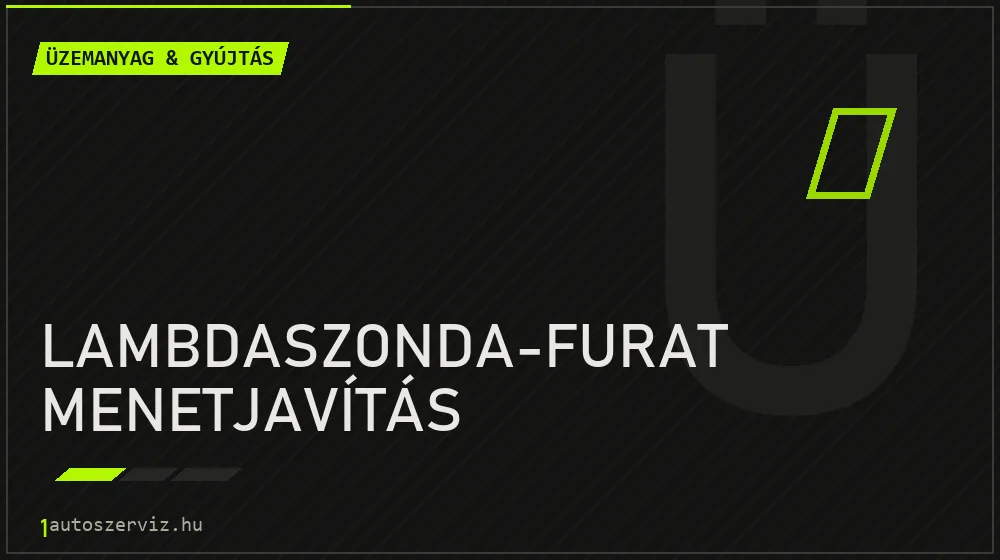 Lambdaszonda-furat menetjavítás javítás - üzemanyagrendszer-javítás