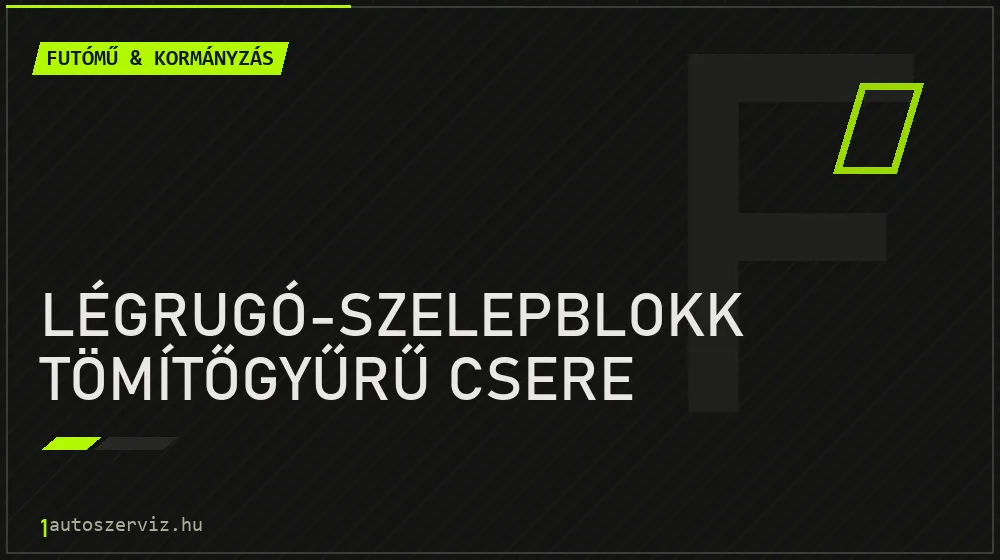 Légrugó-szelepblokk tömítőgyűrű csere javítás - futóműjavítás