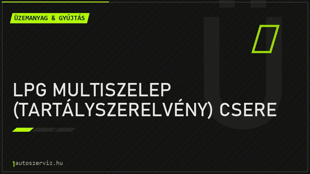LPG multiszelep (tartályszerelvény) csere - Üzemanyag & gyújtás Budapesten