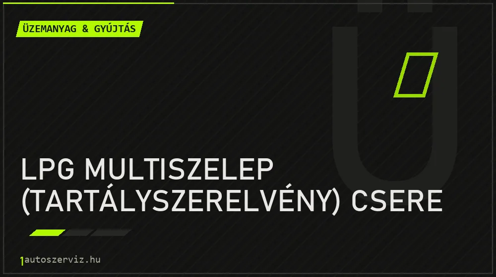 LPG multiszelep (tartályszerelvény) csere javítás - üzemanyagrendszer-javítás
