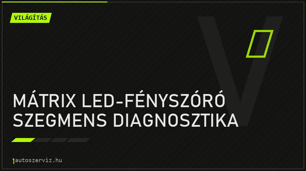 Mátrix LED-fényszóró szegmens diagnosztika javítás - világításjavítás