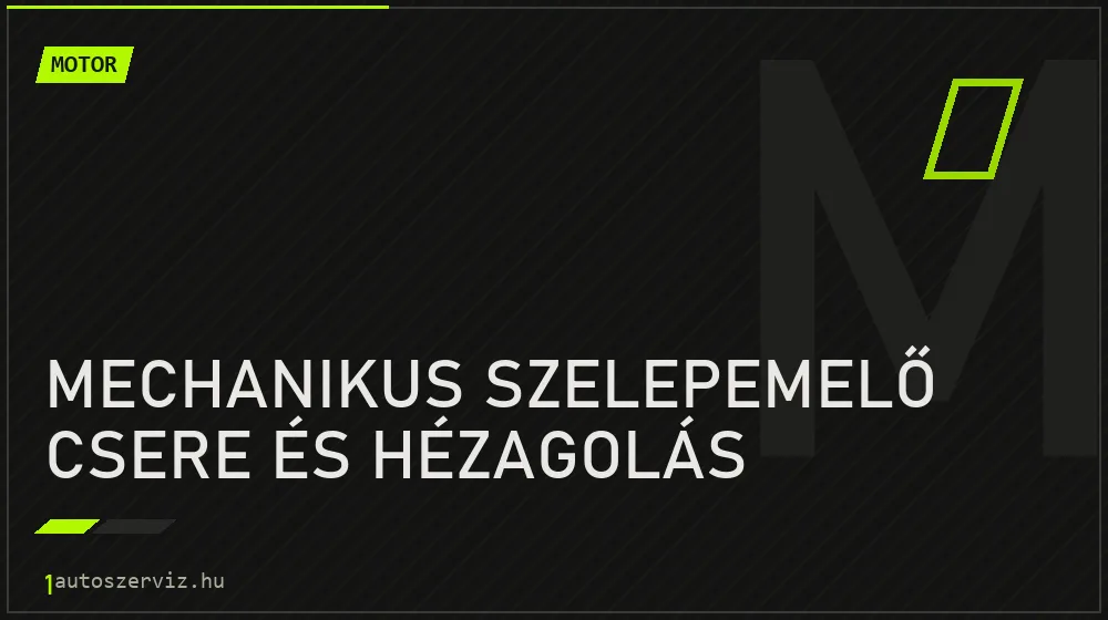 Mechanikus szelepemelő csere és hézagolás - Motor Budapesten