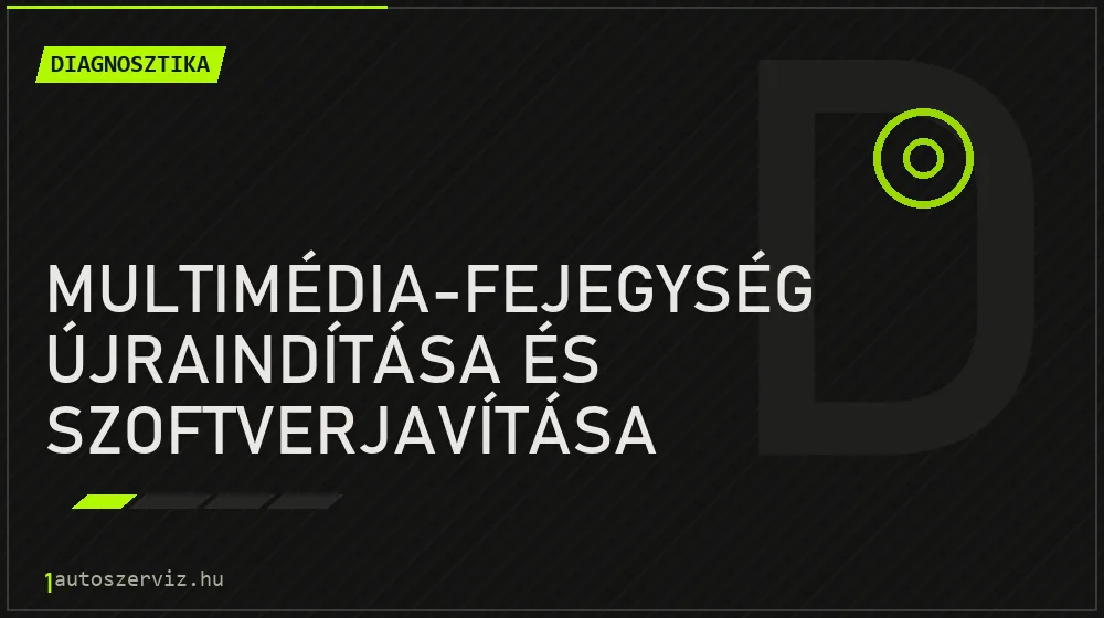 Multimédia-fejegység újraindítása és szoftverjavítása javítás - autódiagnosztika