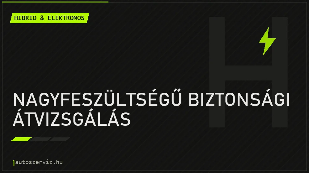 Nagyfeszültségű biztonsági átvizsgálás - Hibrid & elektromos Budapesten