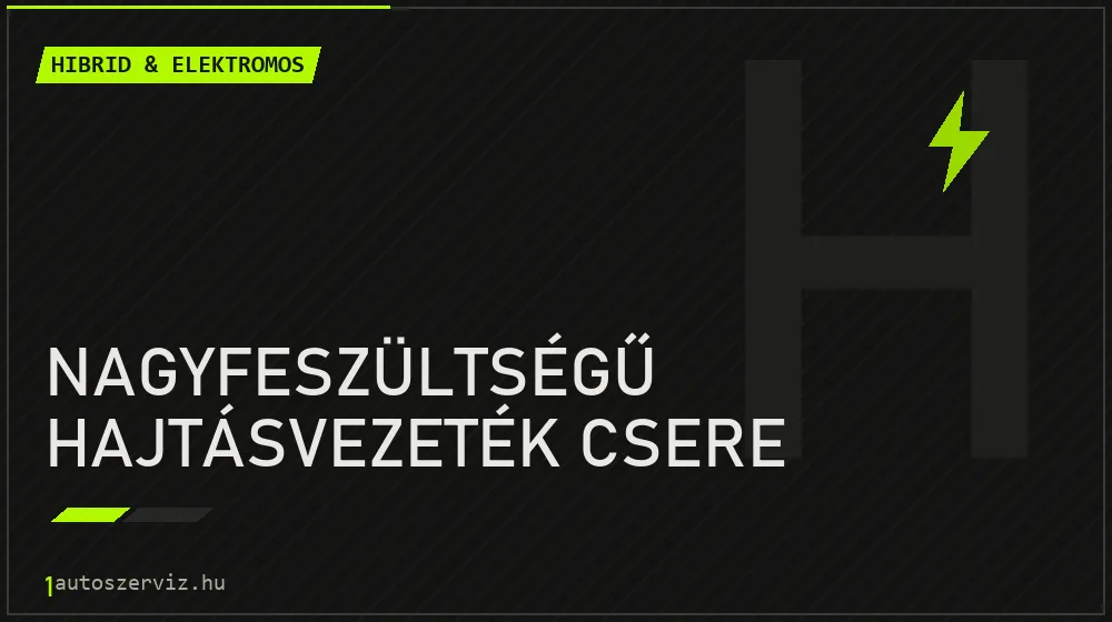Nagyfeszültségű hajtásvezeték csere - Hibrid & elektromos Budapesten