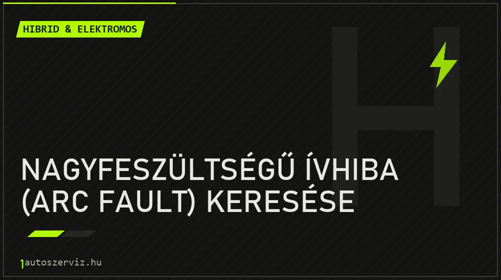 Nagyfeszültségű ívhiba (arc fault) keresése - Hibrid & elektromos Budapesten