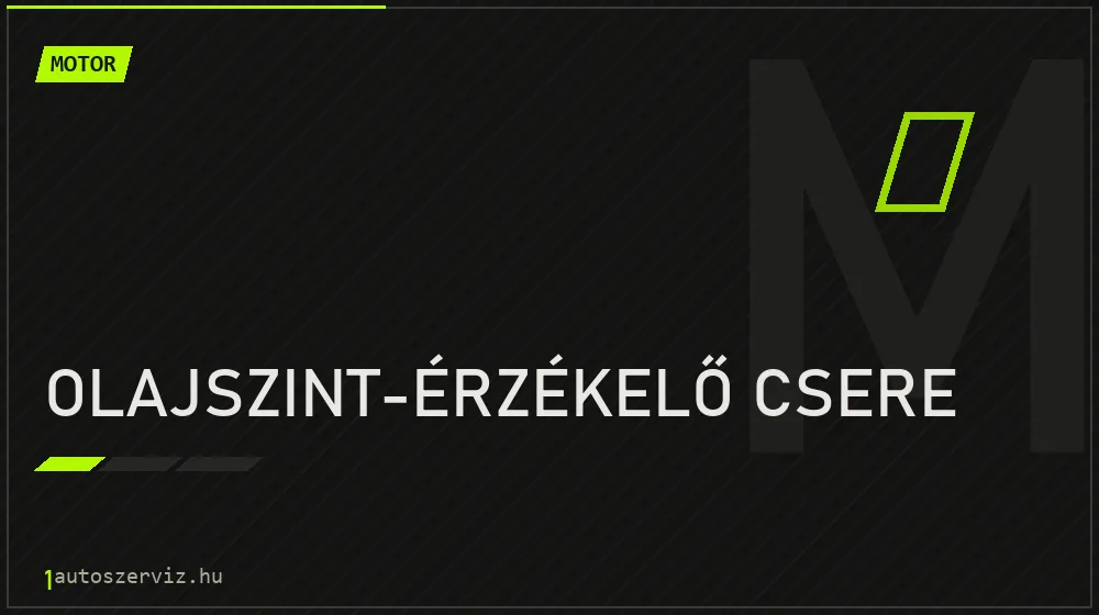 Olajszint-érzékelő csere - Motor Budapesten