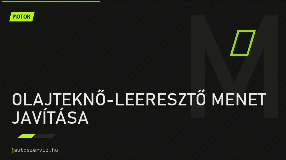 Olajteknő-leeresztő menet javítása javítás - motorjavítás