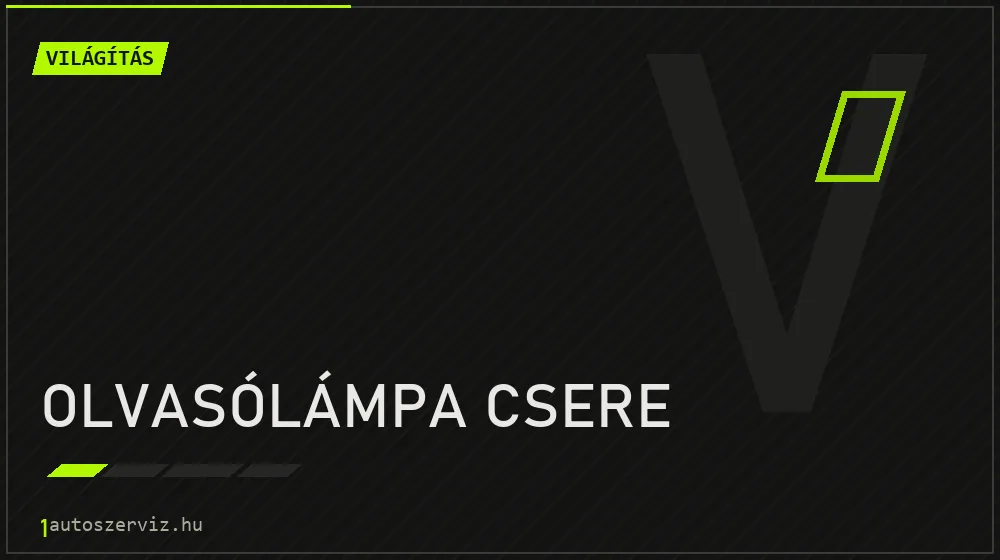 Olvasólámpa csere javítás - világításjavítás