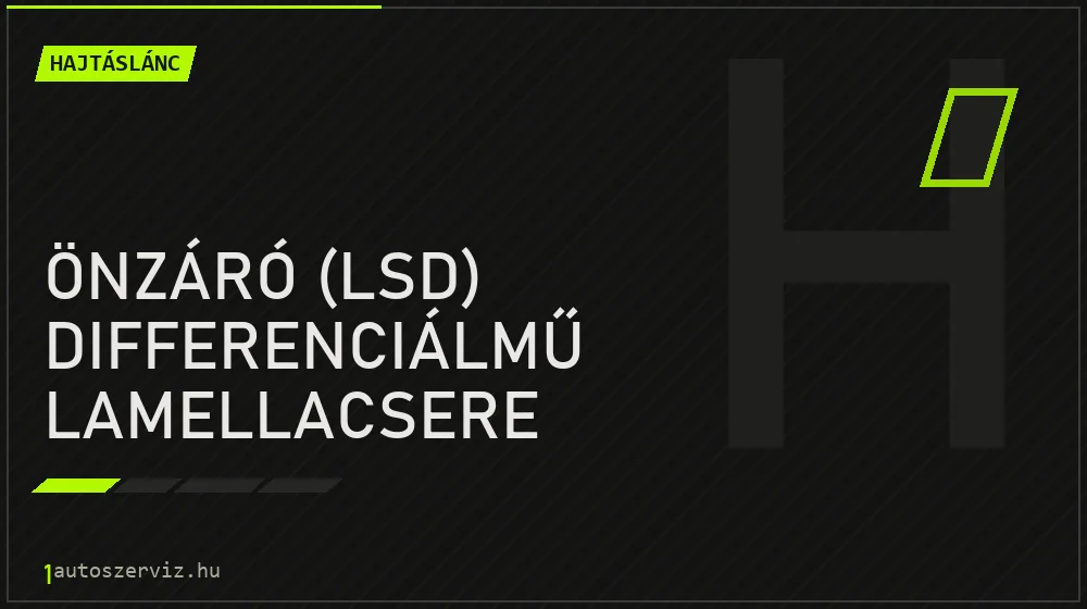 Önzáró (LSD) differenciálmű lamellacsere javítás - hajtáslánc-javítás