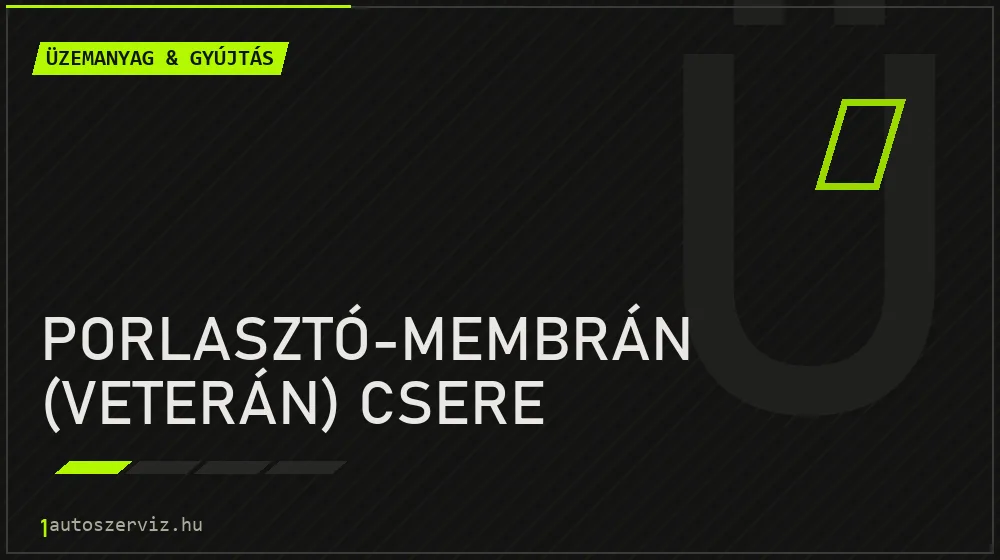 Porlasztó-membrán (veterán) csere - Üzemanyag & gyújtás Budapesten