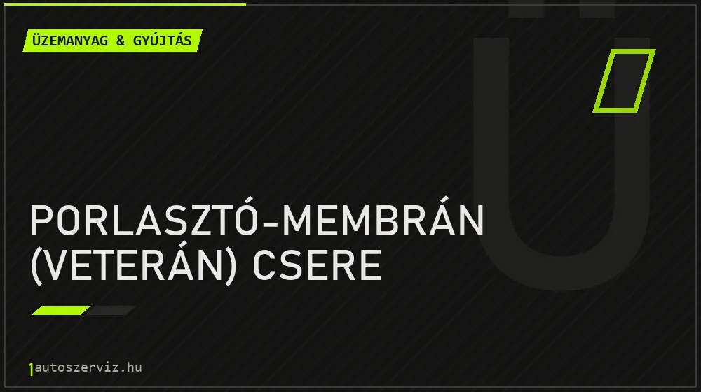 Porlasztó-membrán (veterán) csere javítás - üzemanyagrendszer-javítás