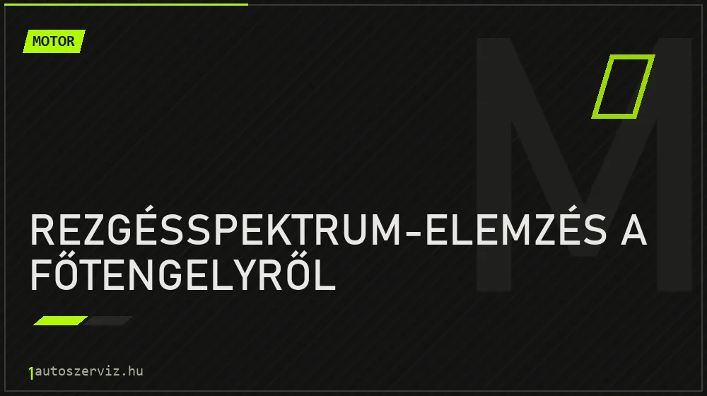 Rezgésspektrum-elemzés a főtengelyről javítás - motorjavítás