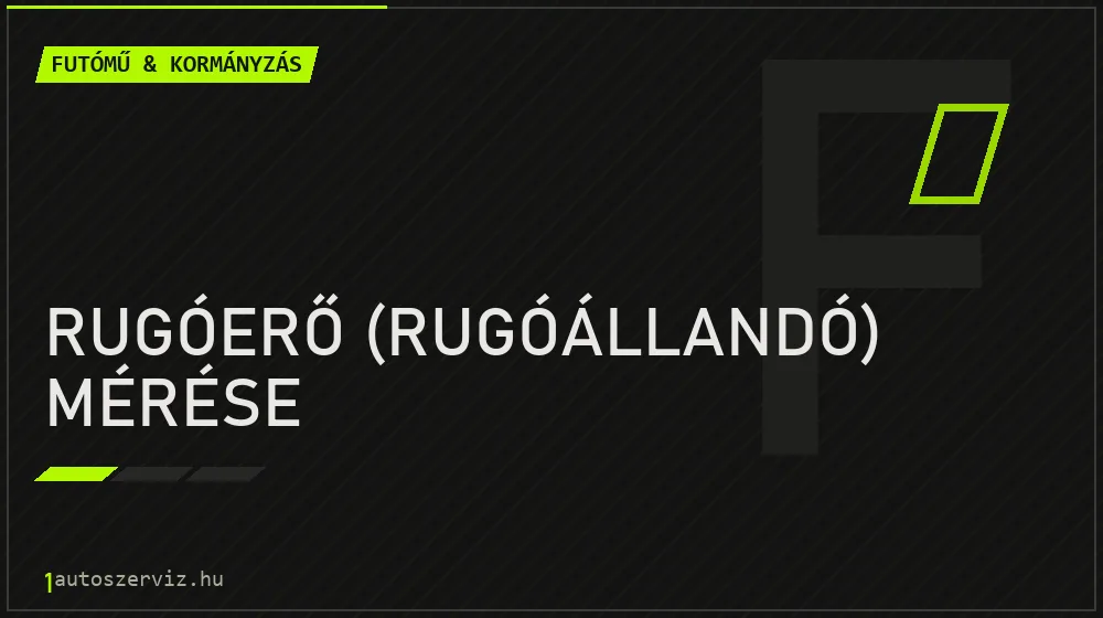 Rugóerő (rugóállandó) mérése - Futómű & kormányzás Budapesten