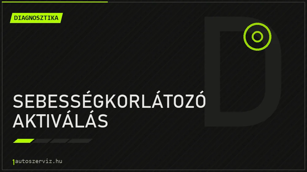 Sebességkorlátozó aktiválás javítás - autódiagnosztika