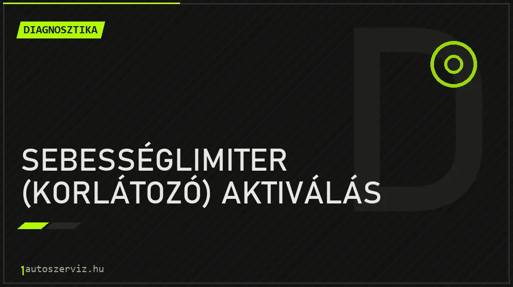Sebességlimiter (korlátozó) aktiválás javítás - autódiagnosztika
