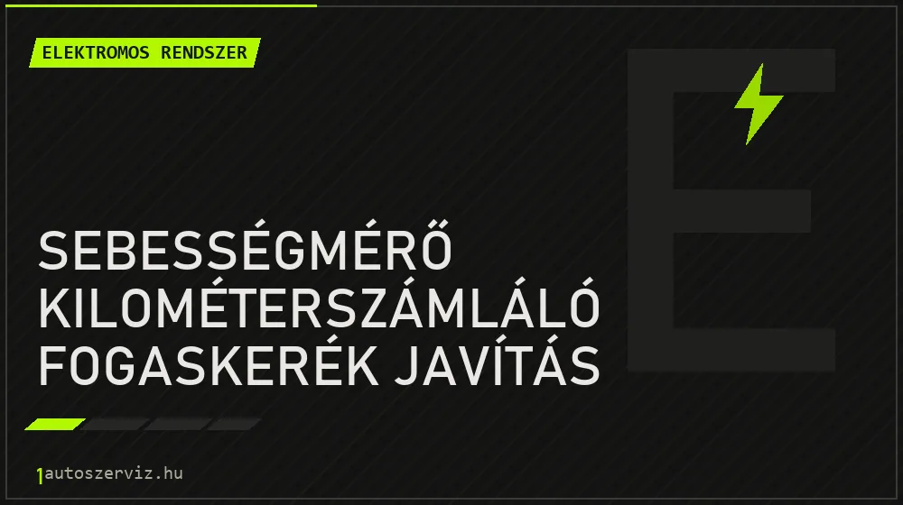 Sebességmérő kilométerszámláló fogaskerék javítás javítás - autóvillamossági javítás