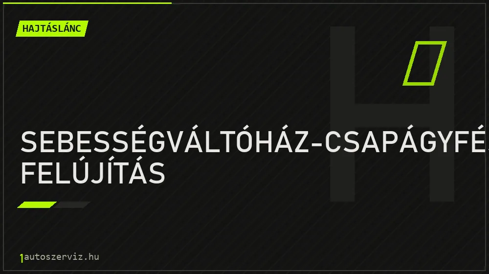 Sebességváltóház-csapágyfészek felújítás javítás - hajtáslánc-javítás